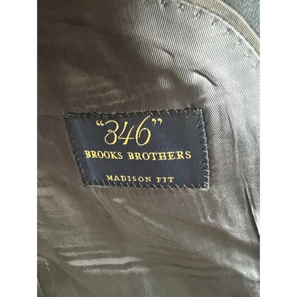 Brooks Brothers 346 Men's Blazer 41R Wool Gray Striped Madison Fit - Picture 9 of 14